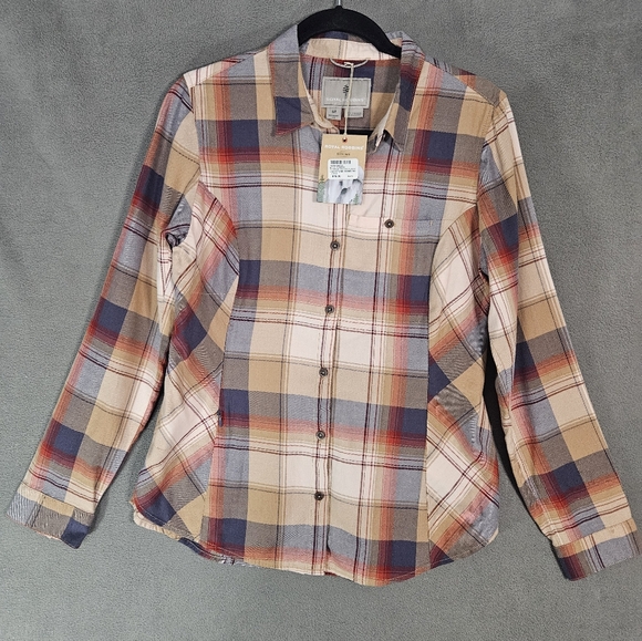Royal Robbins Tops - NWT  Royal Robbins Womens Dream Trekker Flannel Shirt Nazare Long Sleeve Medium